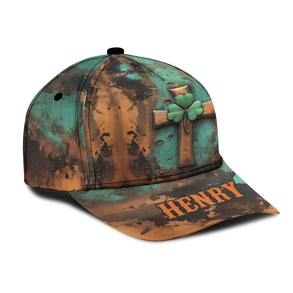 Vintage Irisches Kreuz - Personalisierte klassische St. Patrick's Day Kappe