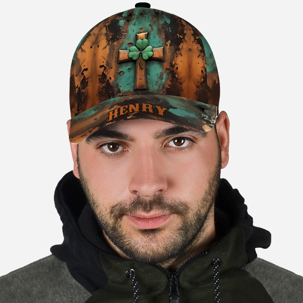 Vintage Irisches Kreuz - Personalisierte klassische St. Patrick's Day Kappe