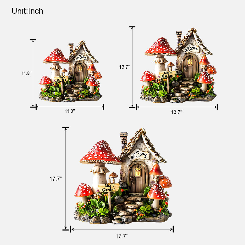 Pilzgarten – Personalisiertes Gartenschild aus Holz in individueller Form