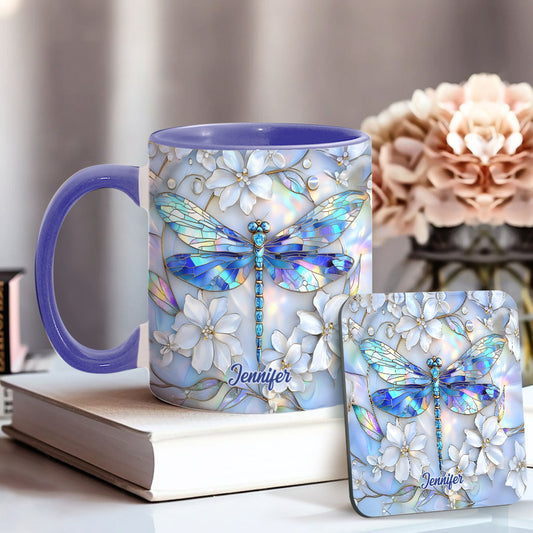 Vintage Soul Dragonfly – Personalisierte Tasse mit Libellenmotiv