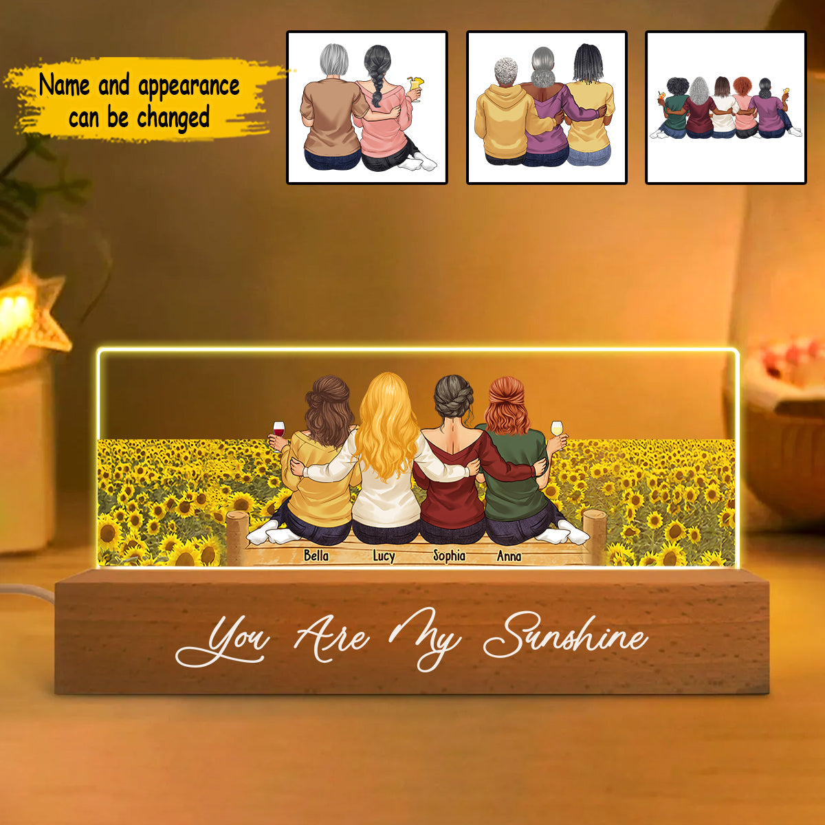 You Are My Sunshine - Personalized Bestie Custom LED Night Light