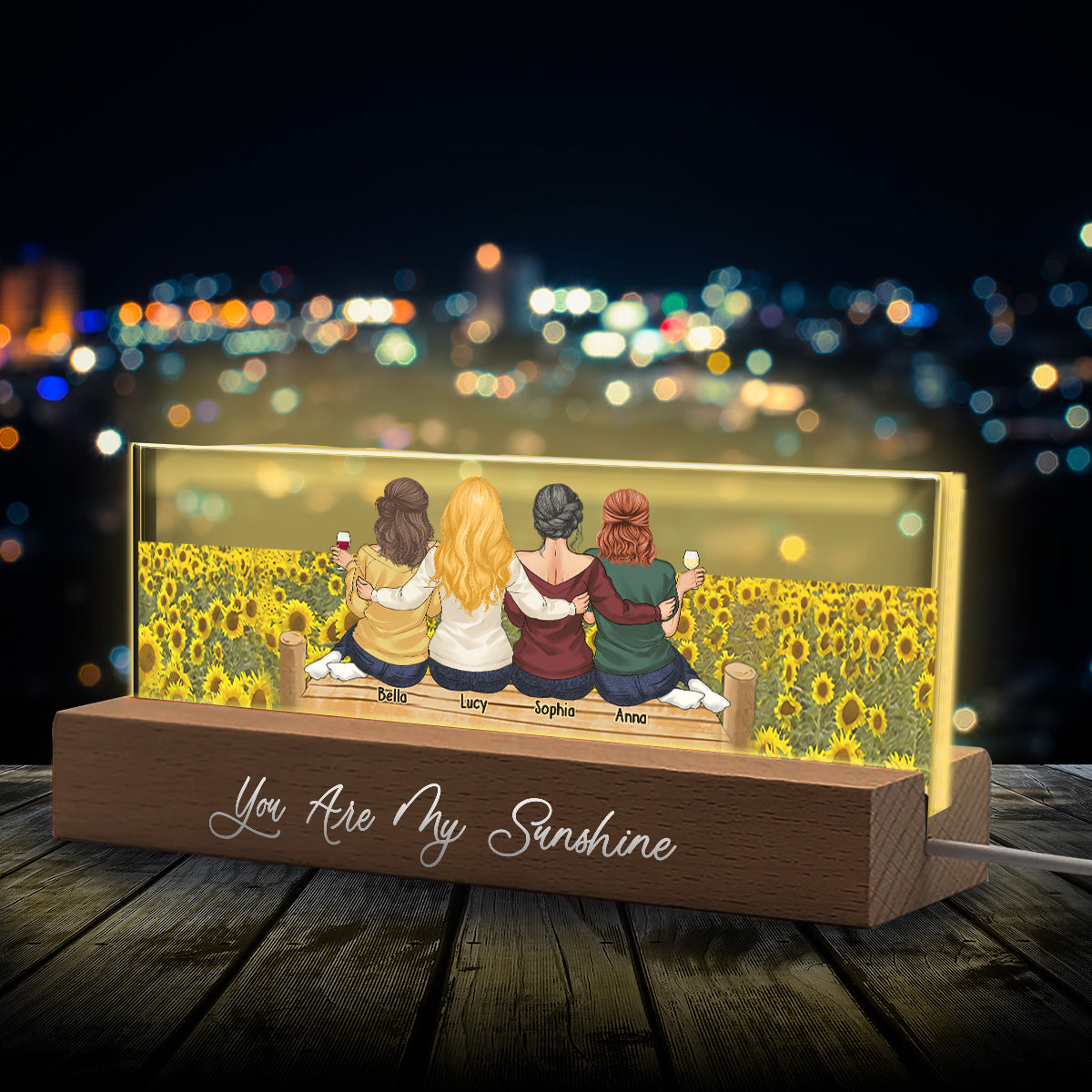 You Are My Sunshine - Personalized Bestie Custom LED Night Light
