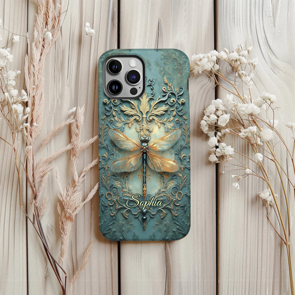 Stunning Dragonfly - Personalized Dragonfly Full Print Phone Case