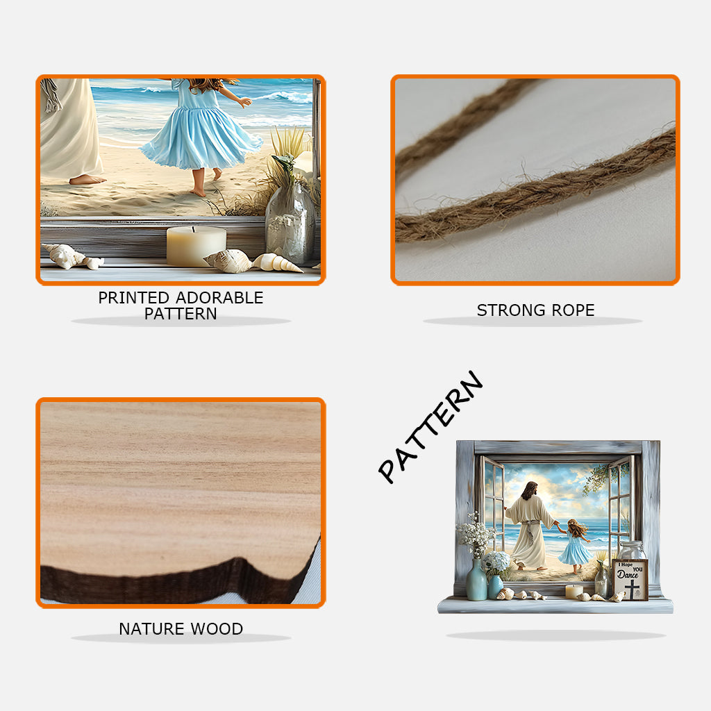 Ich hoffe, du tanzt – Christliches, individuell geformtes Holzschild