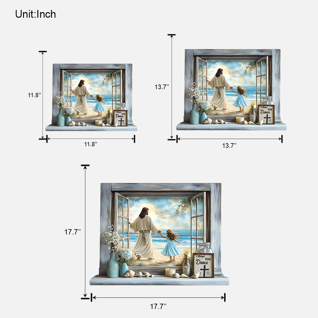 Ich hoffe, du tanzt – Christliches, individuell geformtes Holzschild