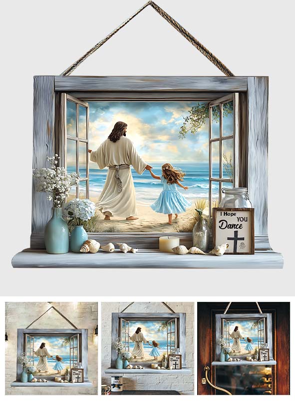 Ich hoffe, du tanzt – Christliches, individuell geformtes Holzschild