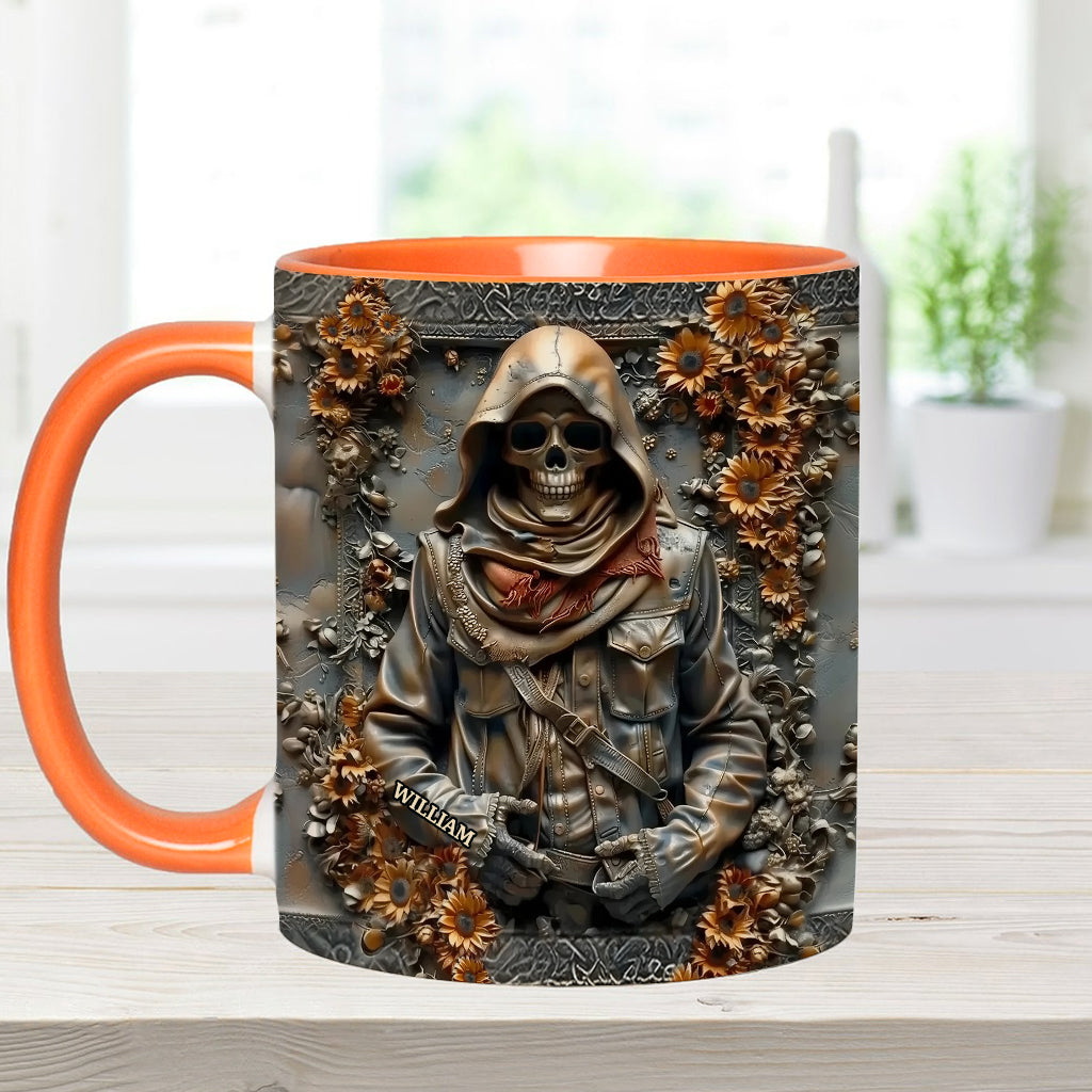 Vintage Skull - Personalized Skull Accent Mug