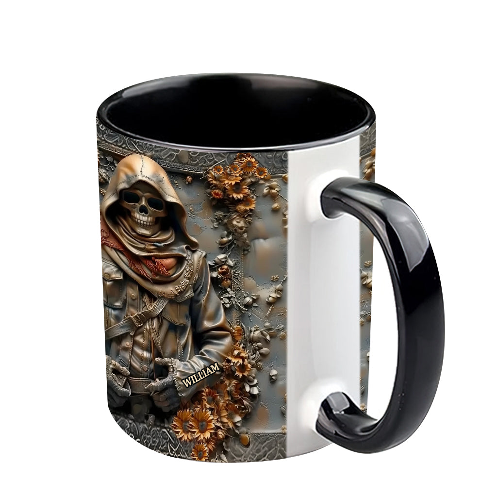 Vintage Skull - Personalized Skull Accent Mug