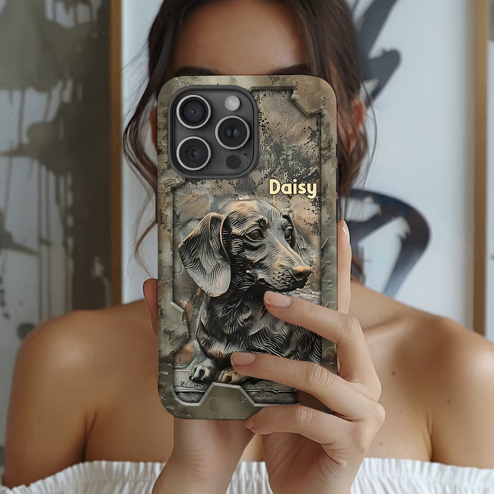 Das Leben ist schöner mit meinem Dackel – Personalisierte Handyhülle mit Hundemotiv