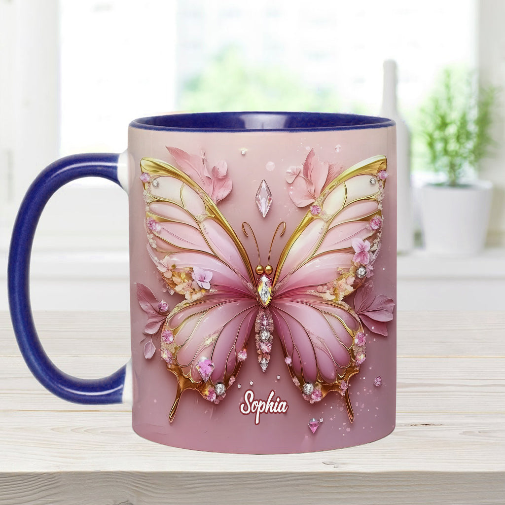 Wunderschöner Schmetterling – personalisierte Tasse mit Schmetterlingsmotiv