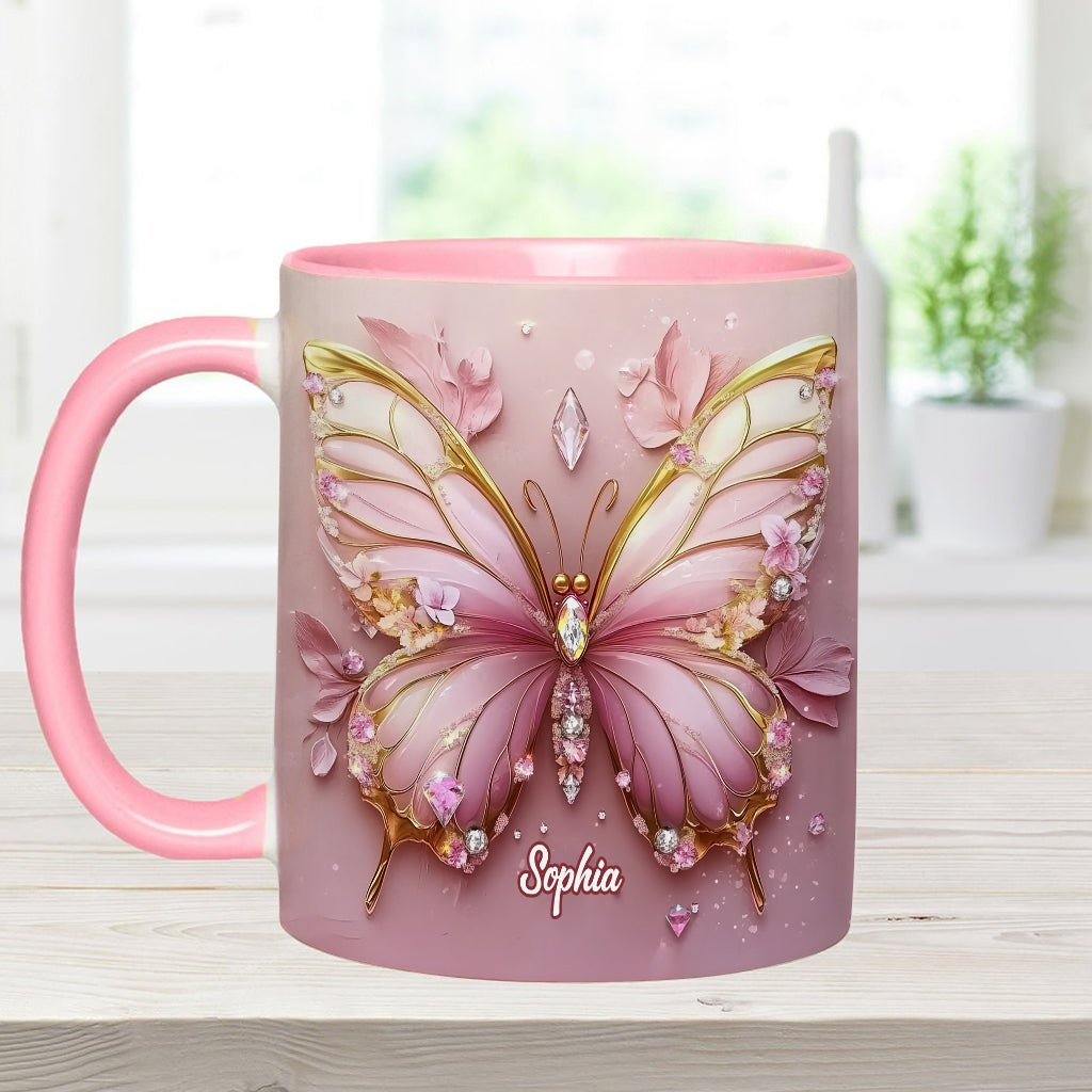Wunderschöner Schmetterling – personalisierte Tasse mit Schmetterlingsmotiv