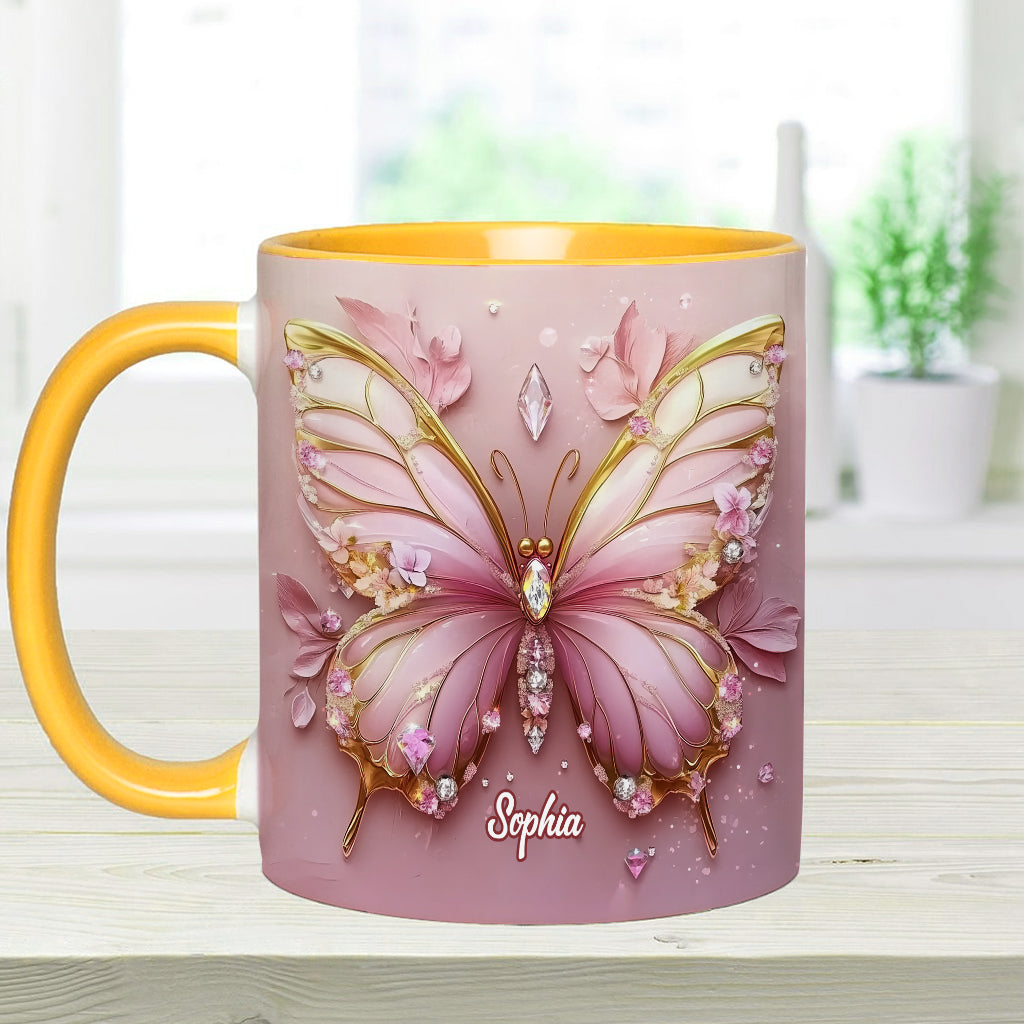 Wunderschöner Schmetterling – personalisierte Tasse mit Schmetterlingsmotiv
