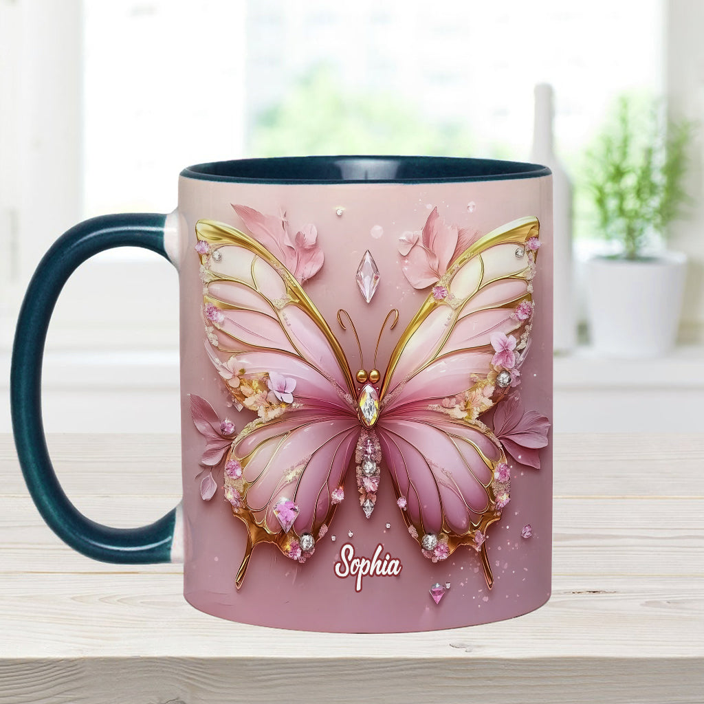 Wunderschöner Schmetterling – personalisierte Tasse mit Schmetterlingsmotiv