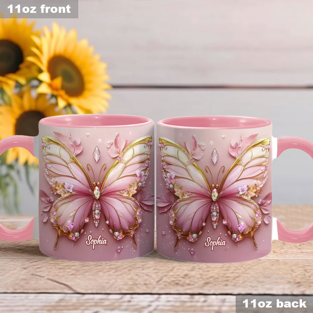 Wunderschöner Schmetterling – personalisierte Tasse mit Schmetterlingsmotiv