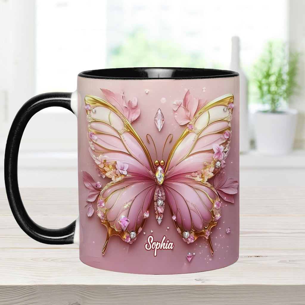 Wunderschöner Schmetterling – personalisierte Tasse mit Schmetterlingsmotiv