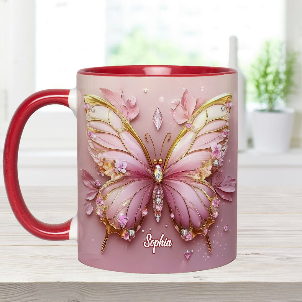Wunderschöner Schmetterling – personalisierte Tasse mit Schmetterlingsmotiv