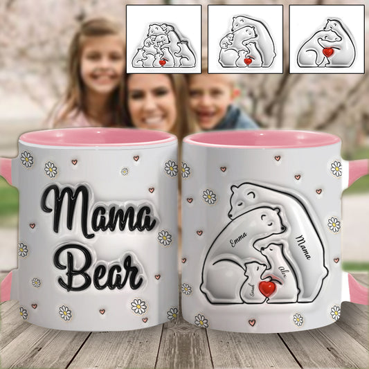 Aufblasbare, personalisierte Tasse mit Mama-Bär-Motiv