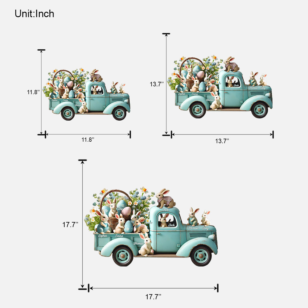 Mama/ Nana's ... Bunnies - Personalized Grandma Custom Shaped Wood Sign