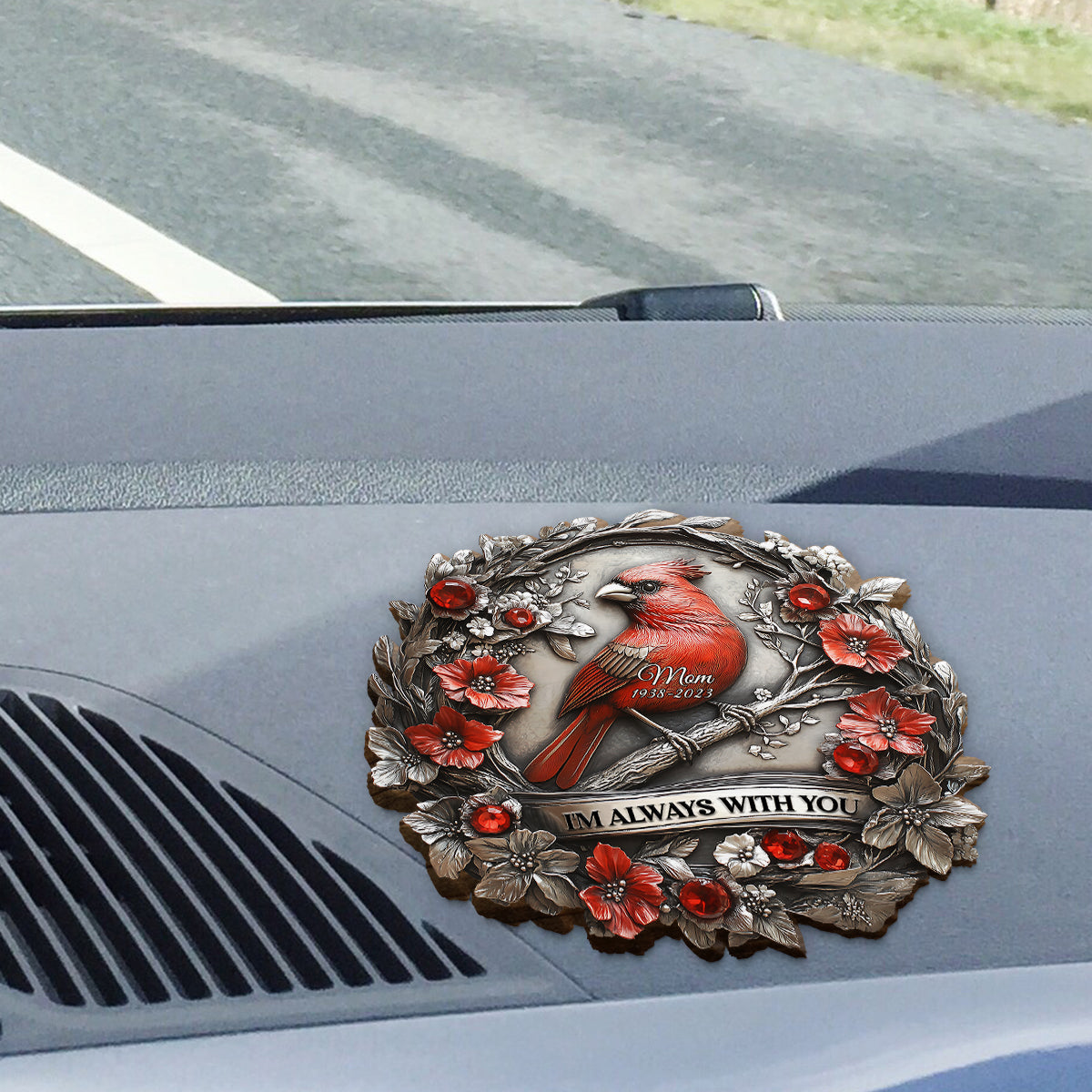 I'm Always With You - Personalized Memorial Shaped Car Visor Clip