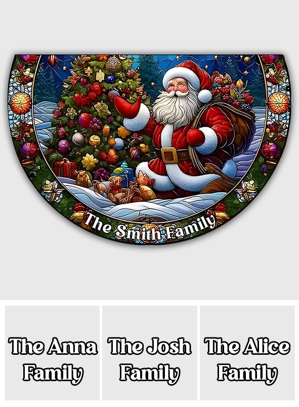 Frohe Weihnachten – Personalisierte Fußmatte in Familienform