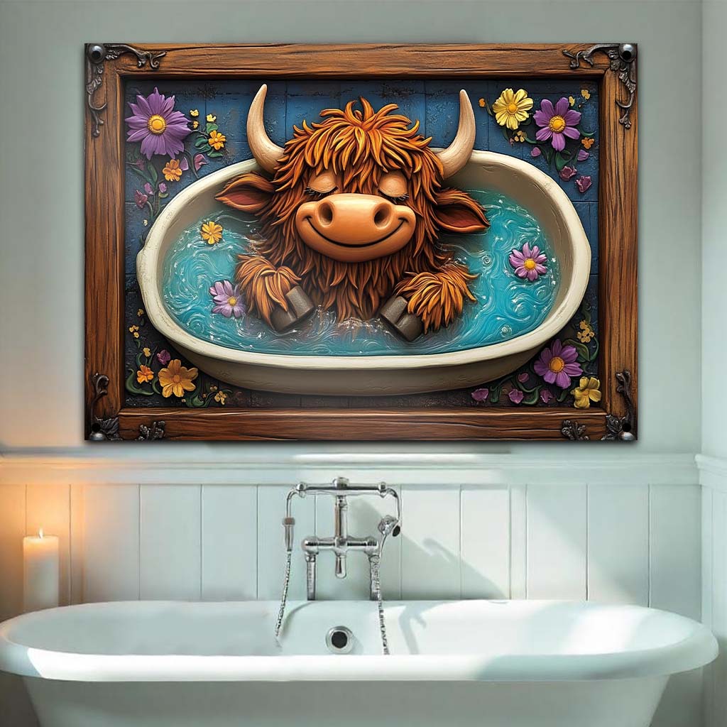 Wasch deine Hufe – Rechteckiges Metallschild