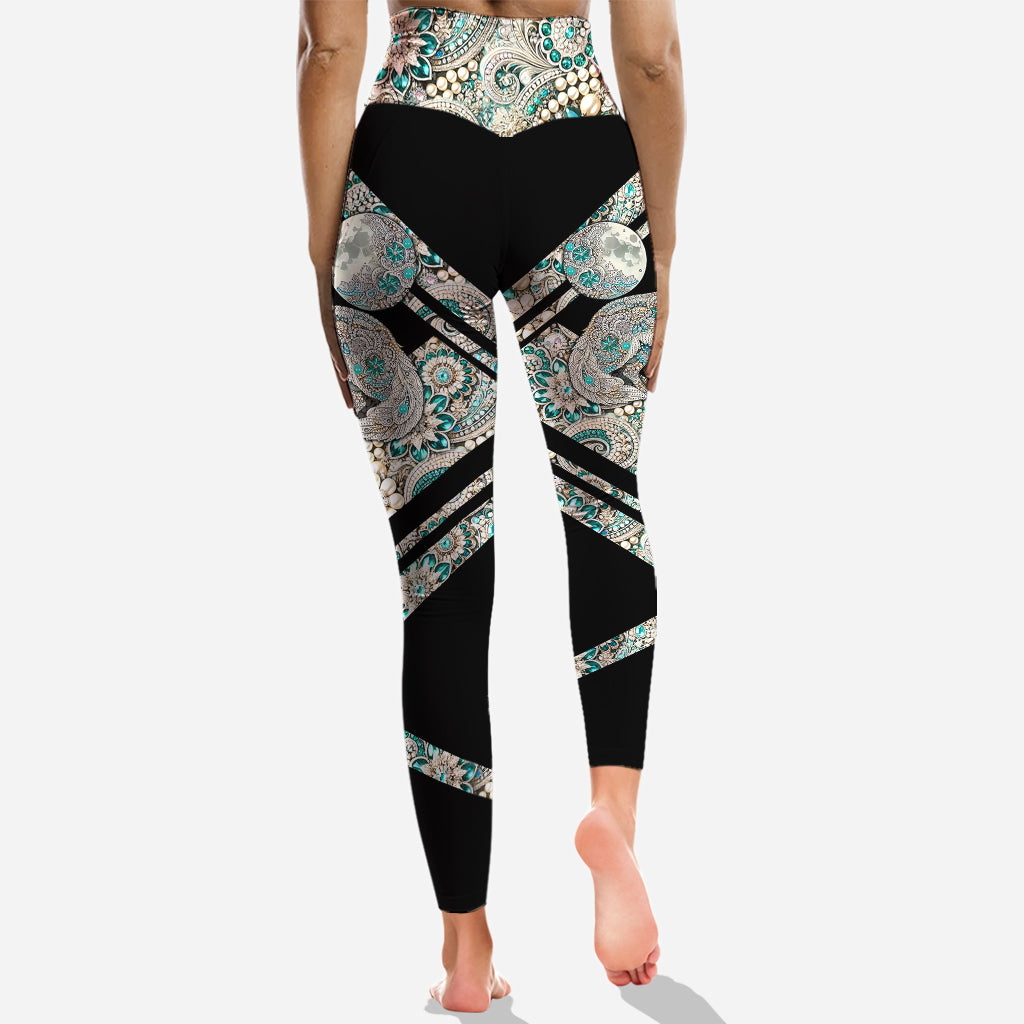 Majestätischer Schneewolf – Personalisierter Wolf-Hoodie und Leggings