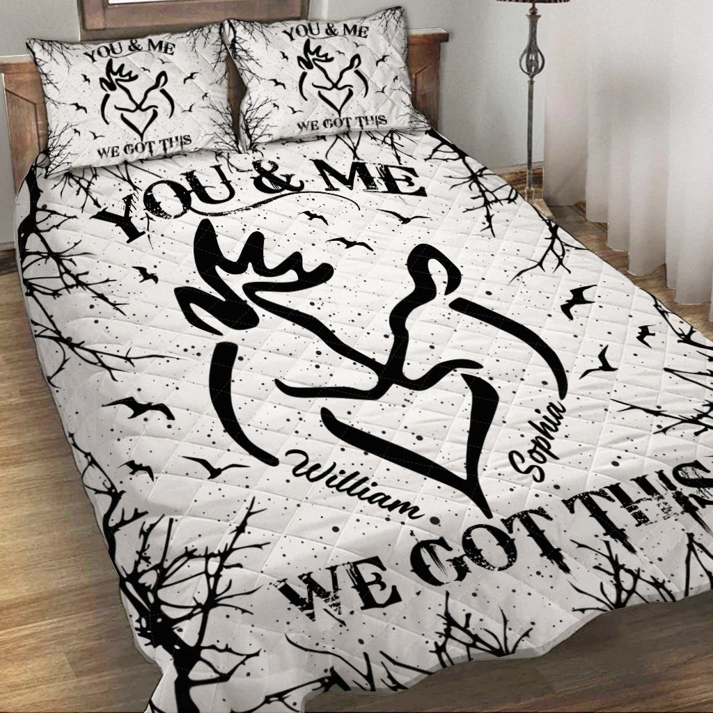 Wild Couple - Personalized Hunting Quilt Set