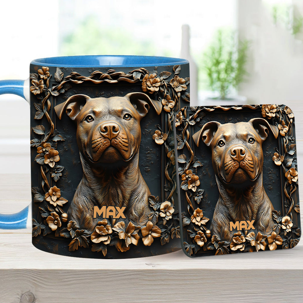 Starker Pitbull – Personalisierte Tasse mit Hundemotiv