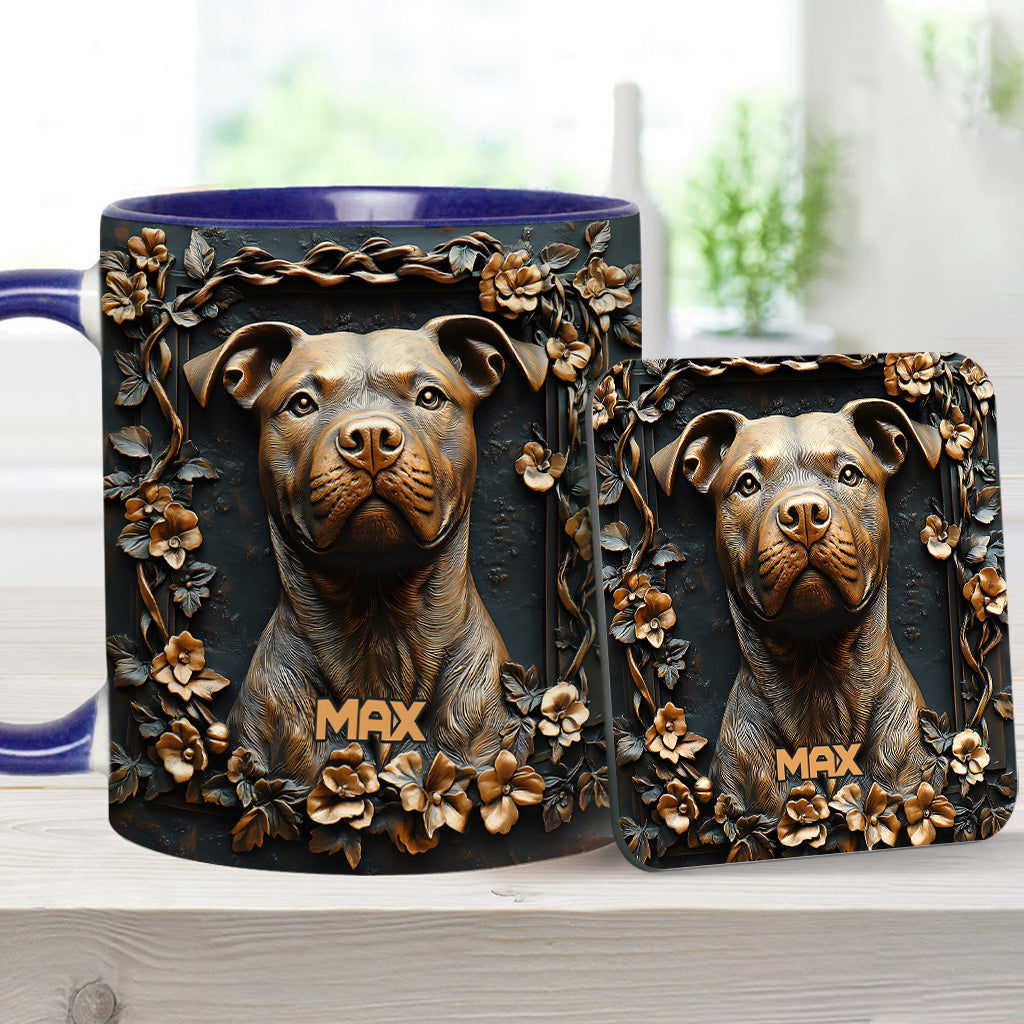 Starker Pitbull – Personalisierte Tasse mit Hundemotiv