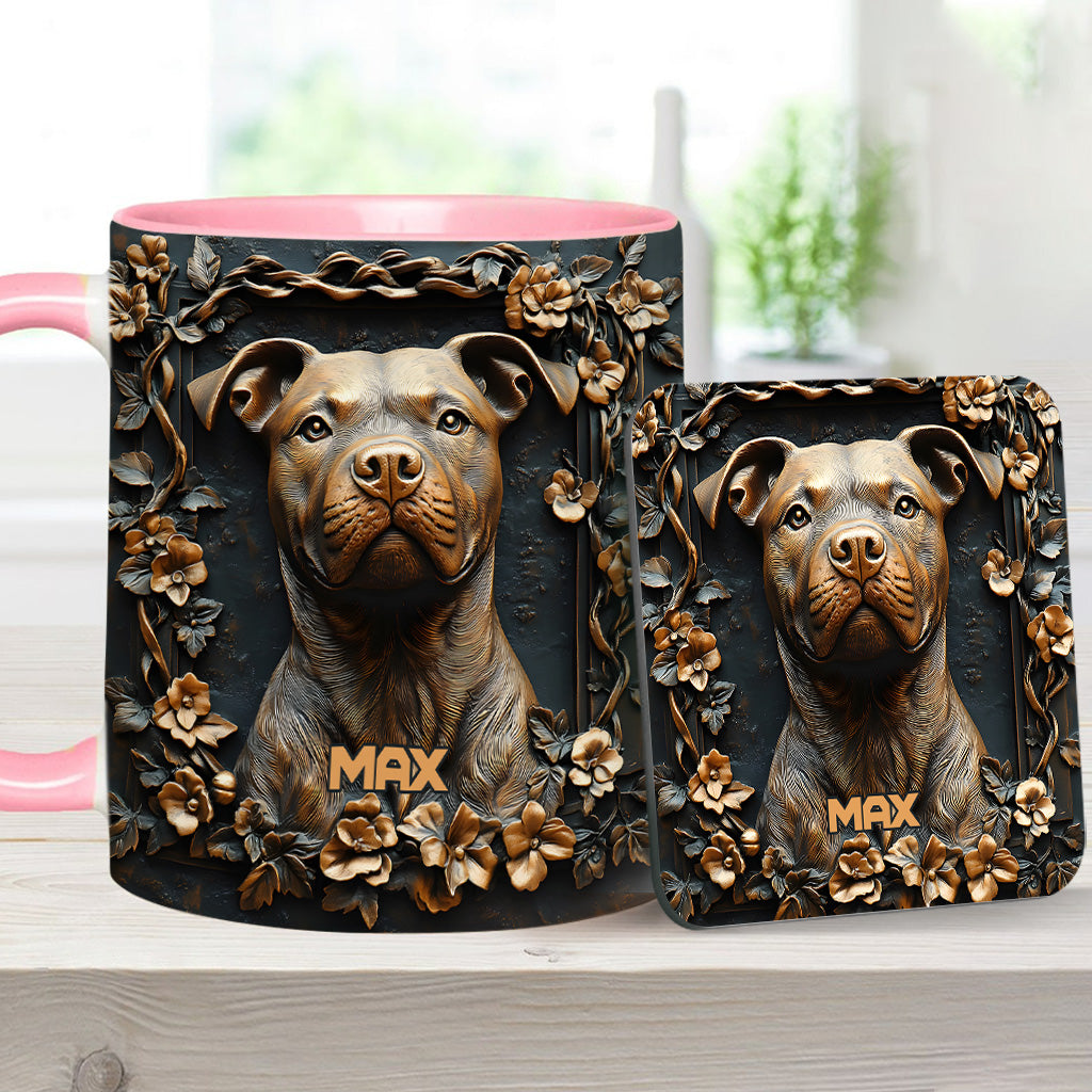 Starker Pitbull – Personalisierte Tasse mit Hundemotiv
