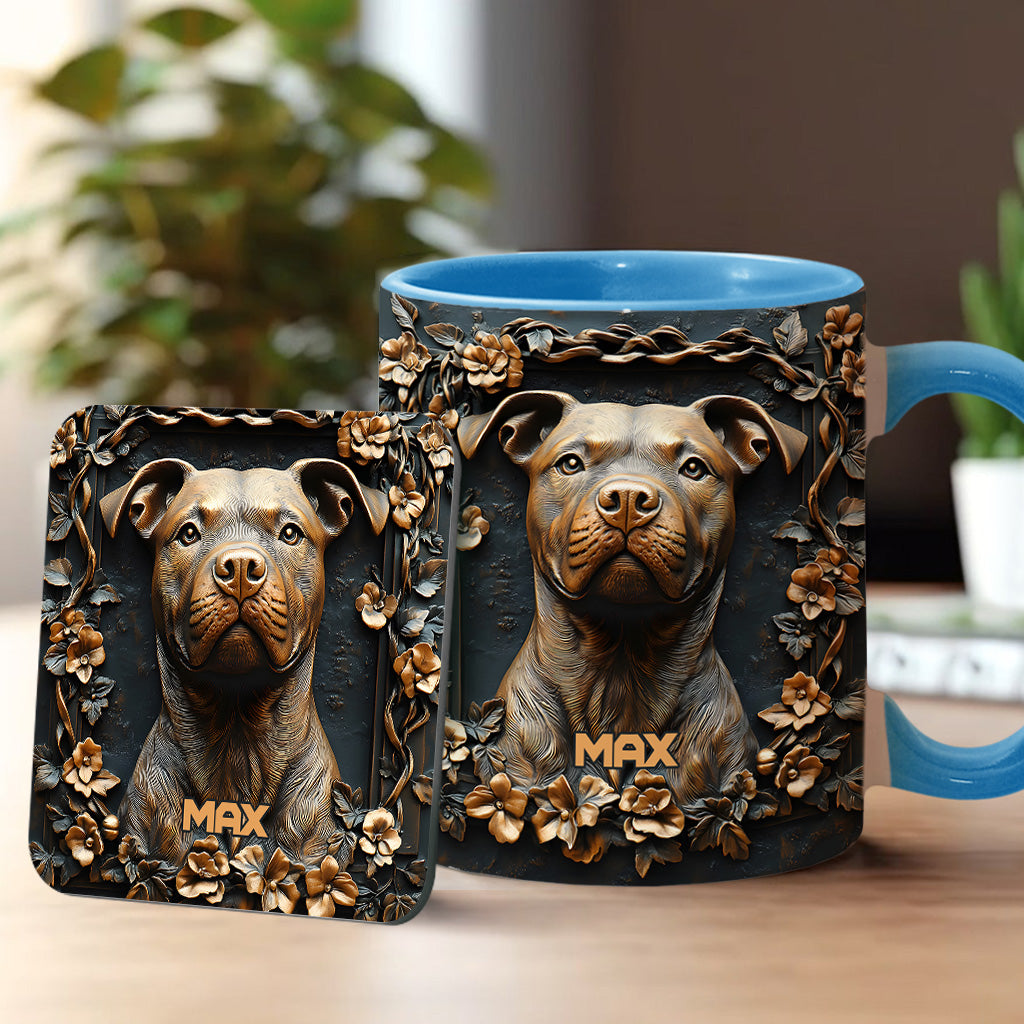 Starker Pitbull – Personalisierte Tasse mit Hundemotiv
