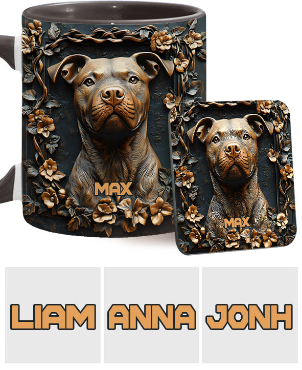 Starker Pitbull – Personalisierte Tasse mit Hundemotiv