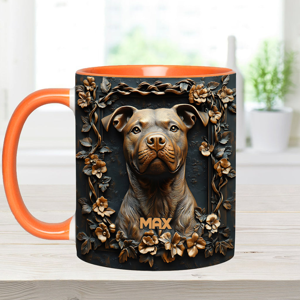 Starker Pitbull – Personalisierte Tasse mit Hundemotiv