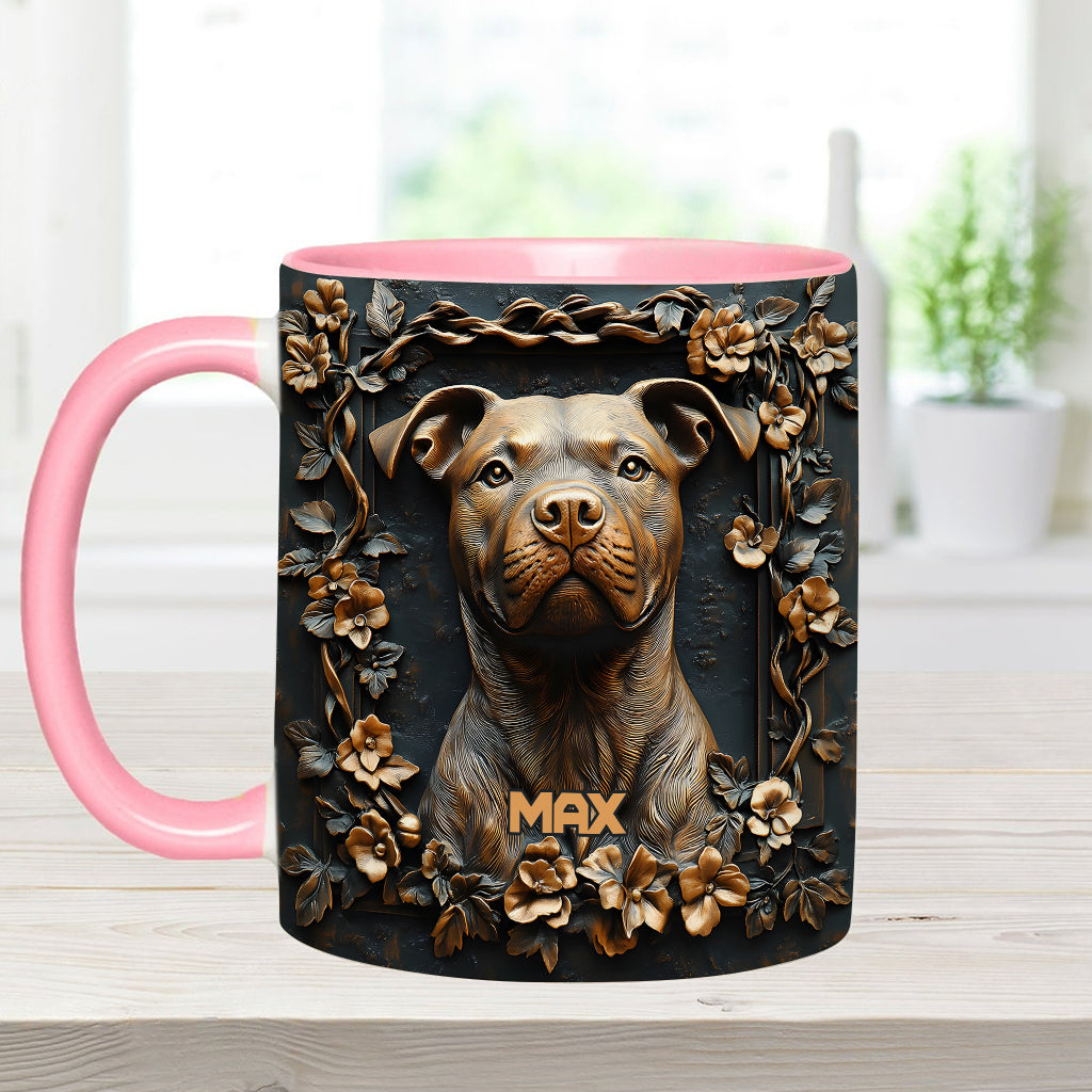 Starker Pitbull – Personalisierte Tasse mit Hundemotiv