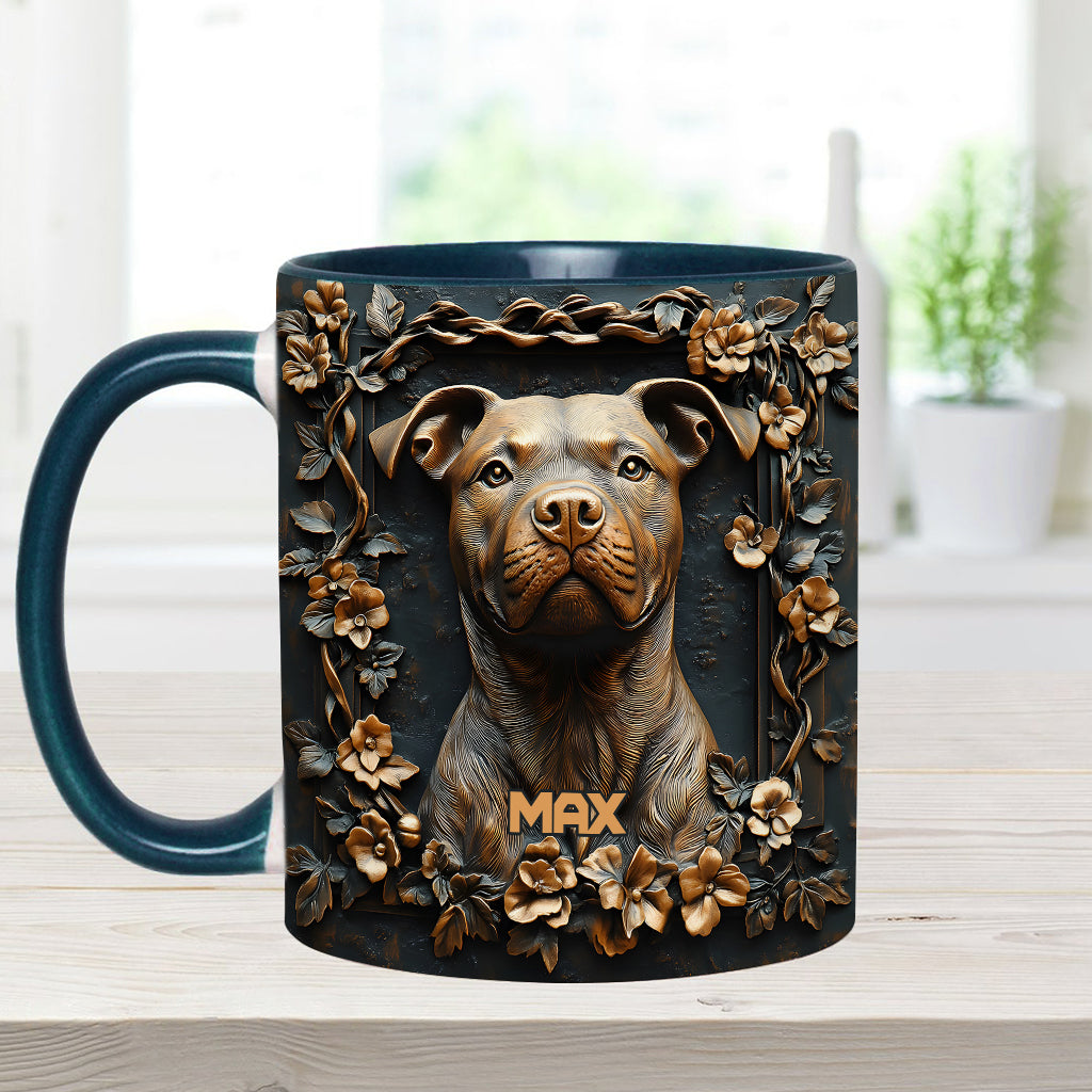 Starker Pitbull – Personalisierte Tasse mit Hundemotiv