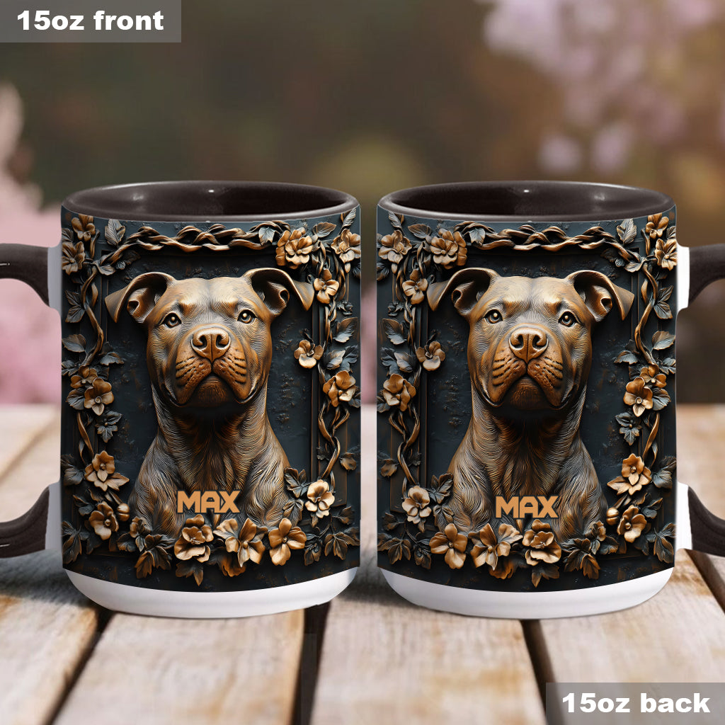 Starker Pitbull – Personalisierte Tasse mit Hundemotiv