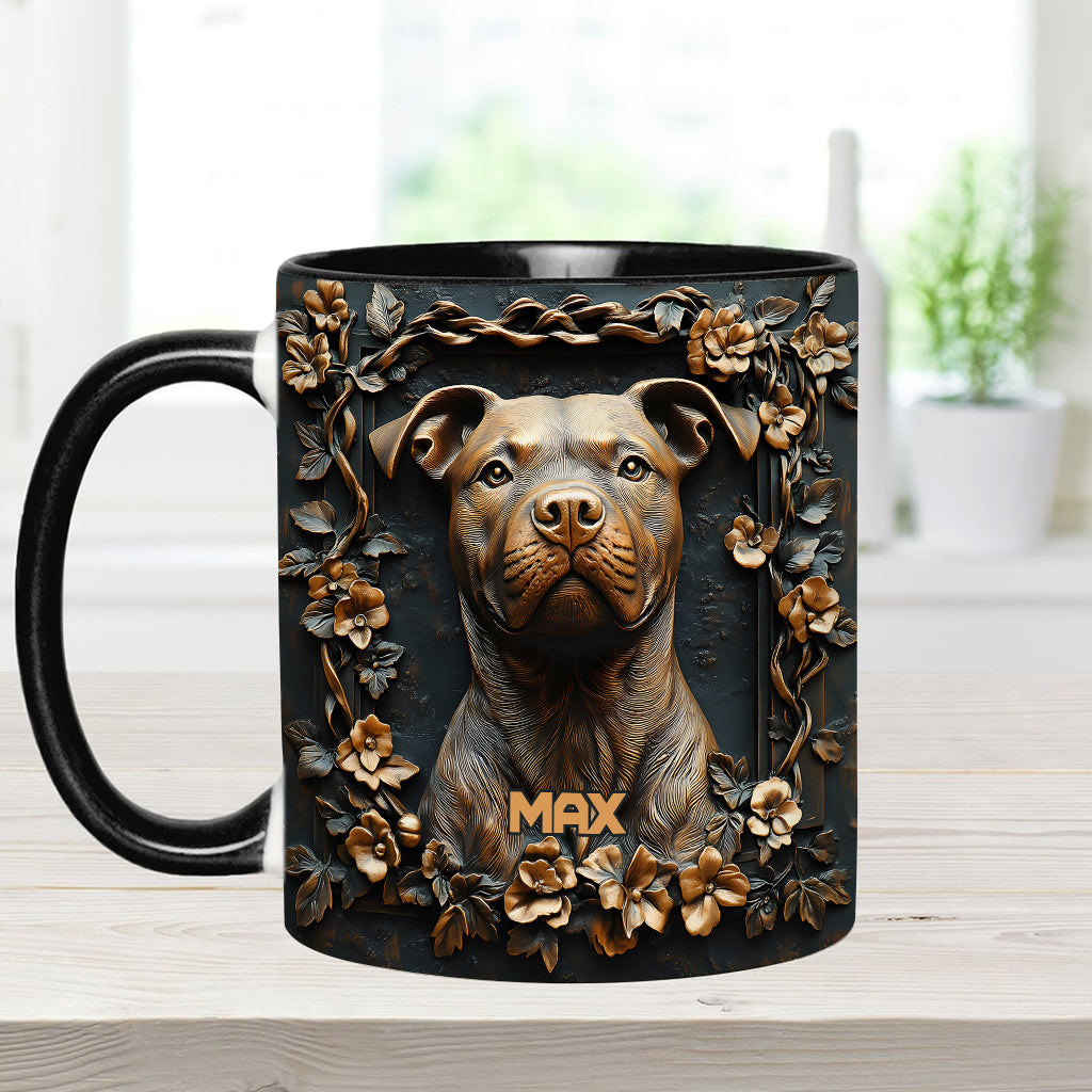 Starker Pitbull – Personalisierte Tasse mit Hundemotiv