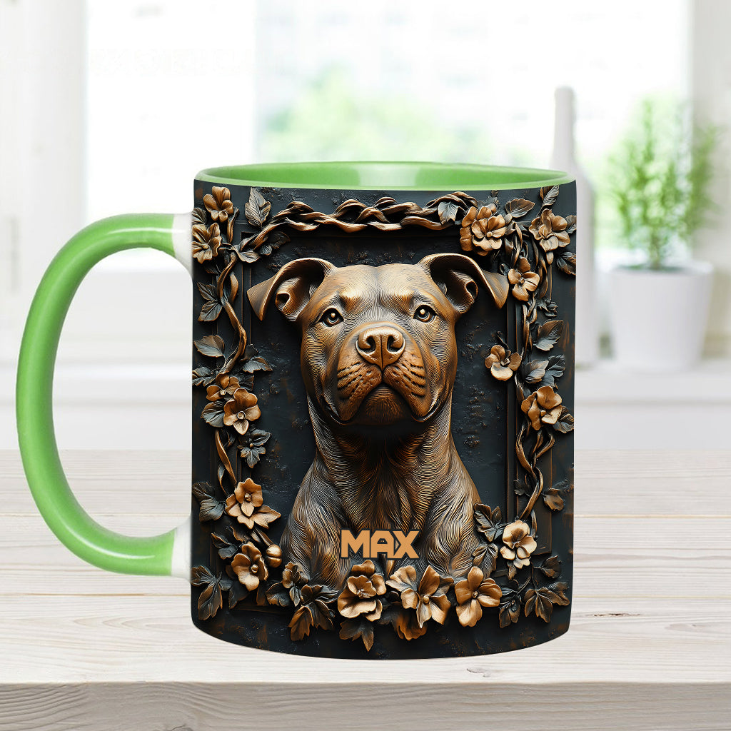 Starker Pitbull – Personalisierte Tasse mit Hundemotiv