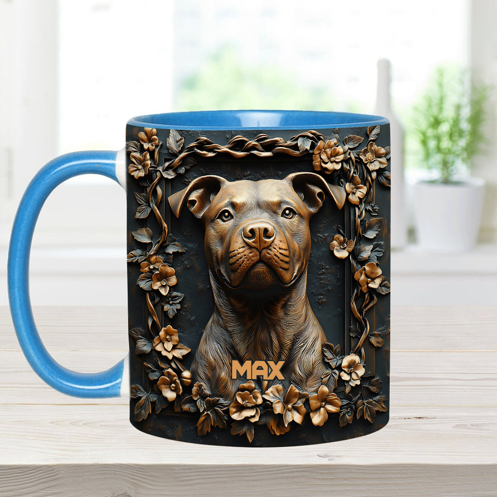 Starker Pitbull – Personalisierte Tasse mit Hundemotiv