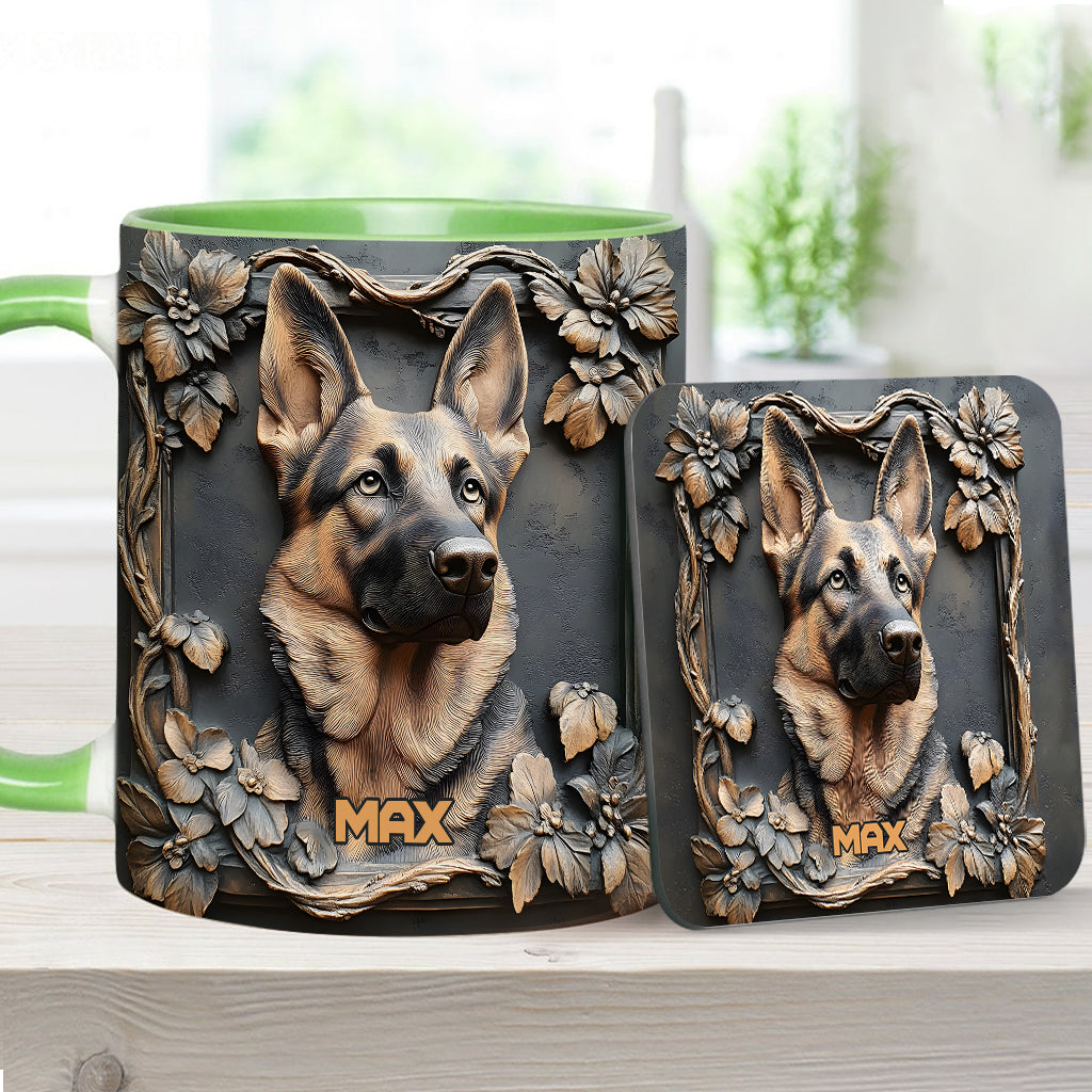 Starker Deutscher Schäferhund – Personalisierte Tasse mit Hundemotiv