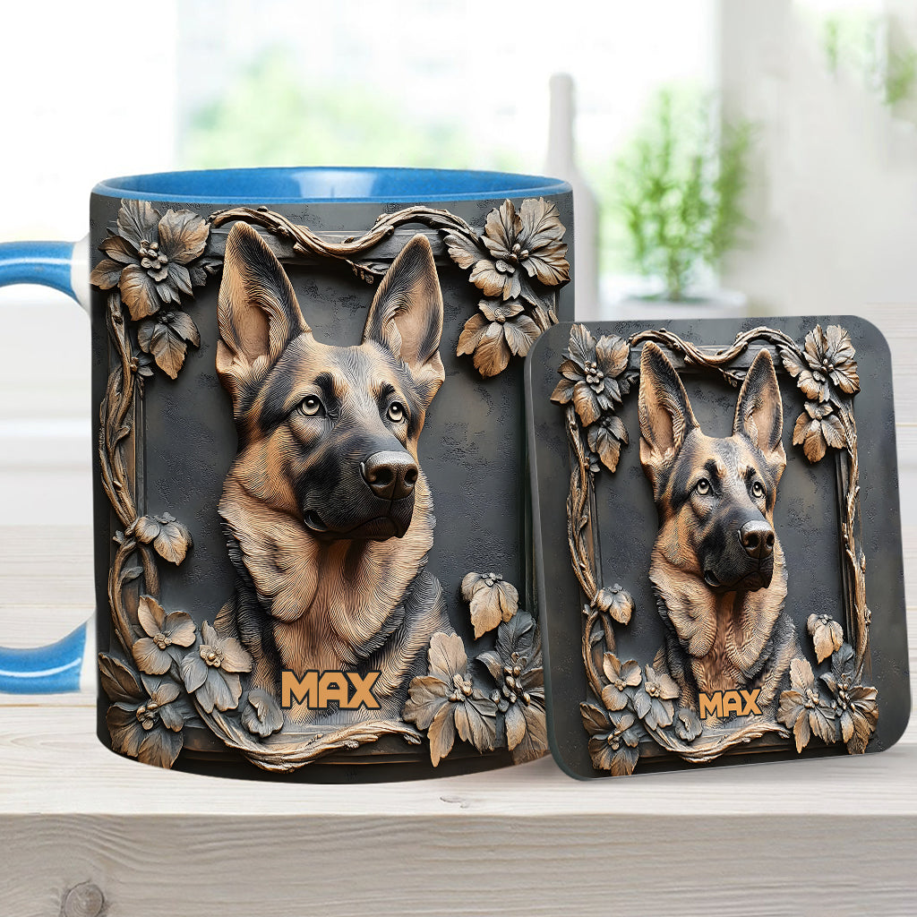 Starker Deutscher Schäferhund – Personalisierte Tasse mit Hundemotiv