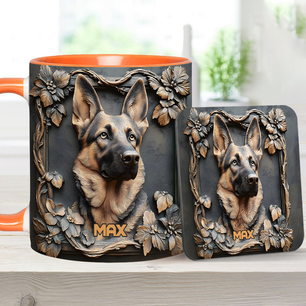 Starker Deutscher Schäferhund – Personalisierte Tasse mit Hundemotiv