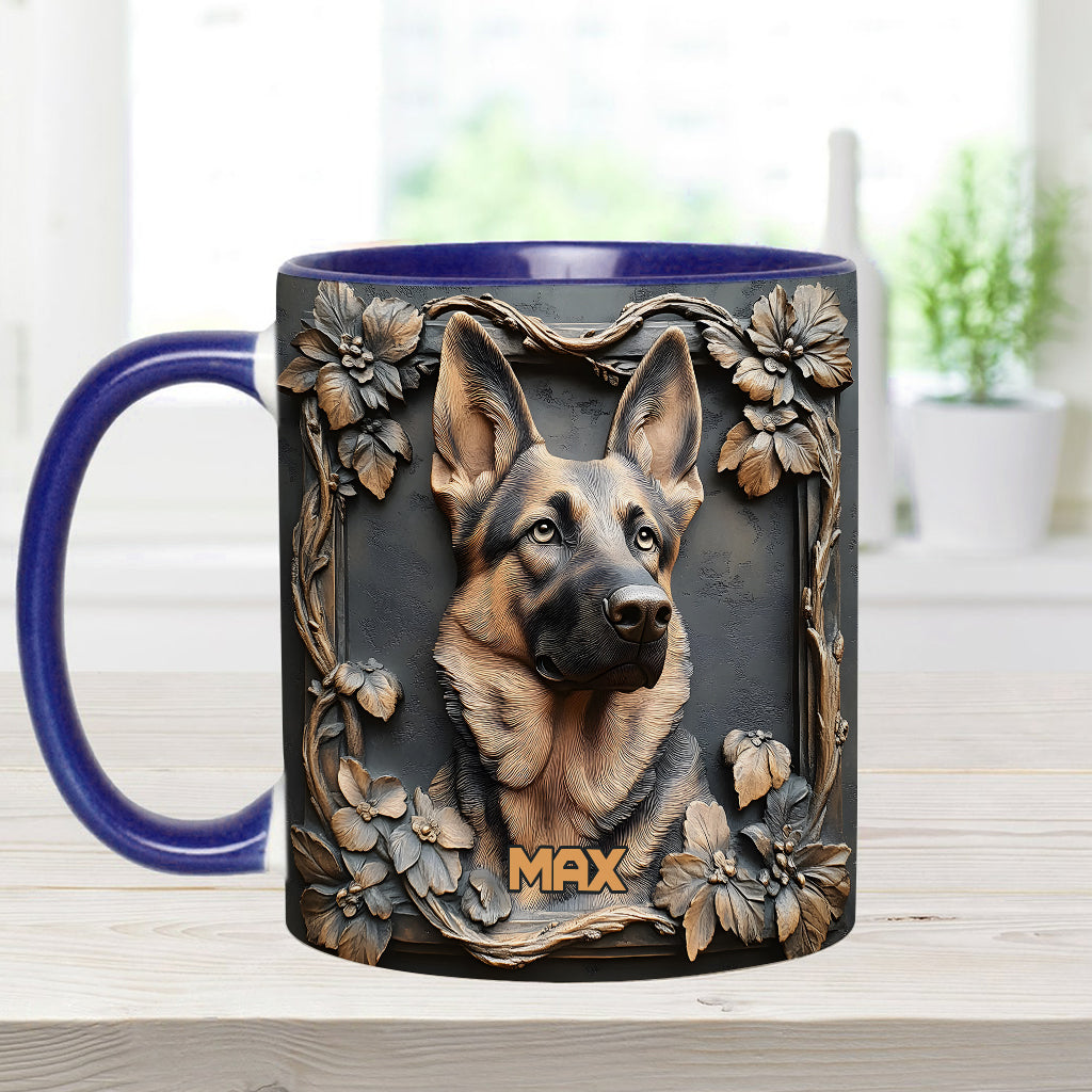 Starker Deutscher Schäferhund – Personalisierte Tasse mit Hundemotiv