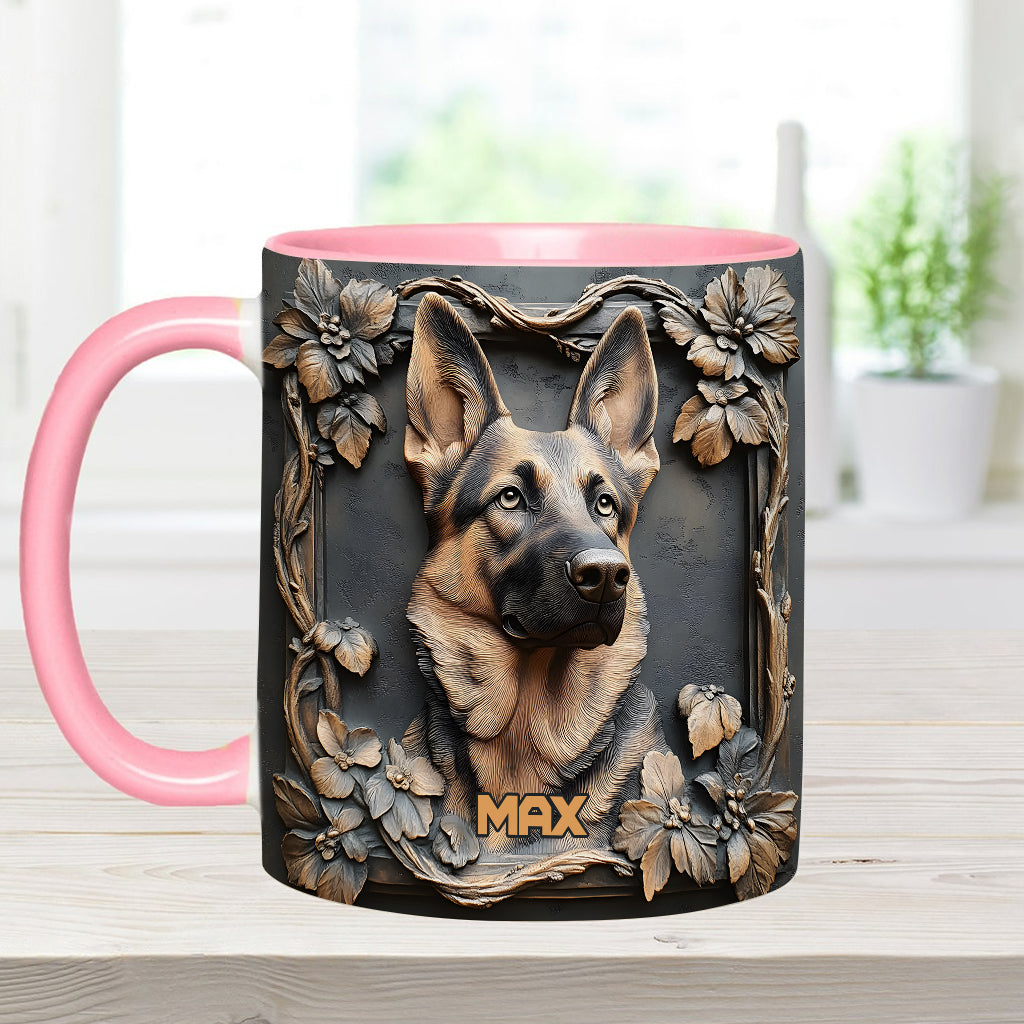 Starker Deutscher Schäferhund – Personalisierte Tasse mit Hundemotiv