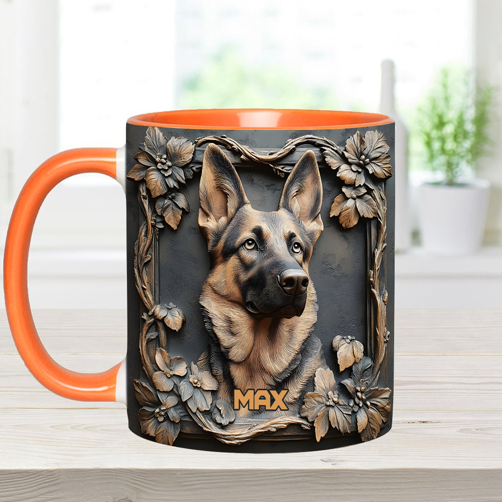Starker Deutscher Schäferhund – Personalisierte Tasse mit Hundemotiv
