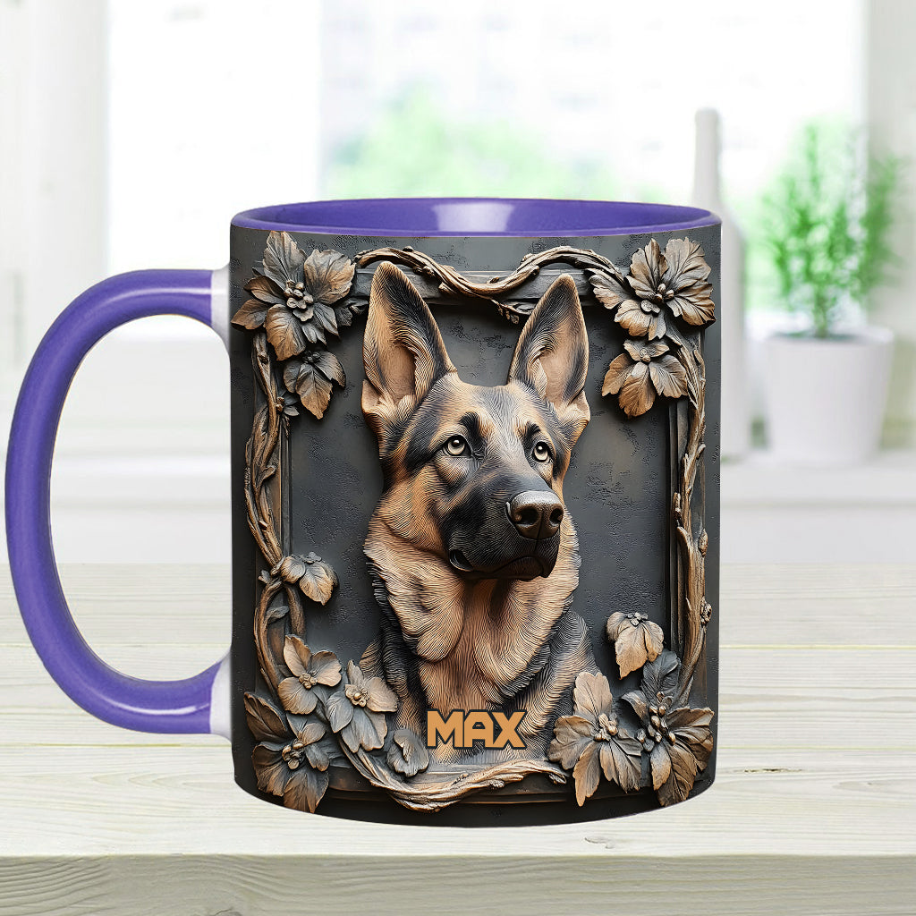 Starker Deutscher Schäferhund – Personalisierte Tasse mit Hundemotiv