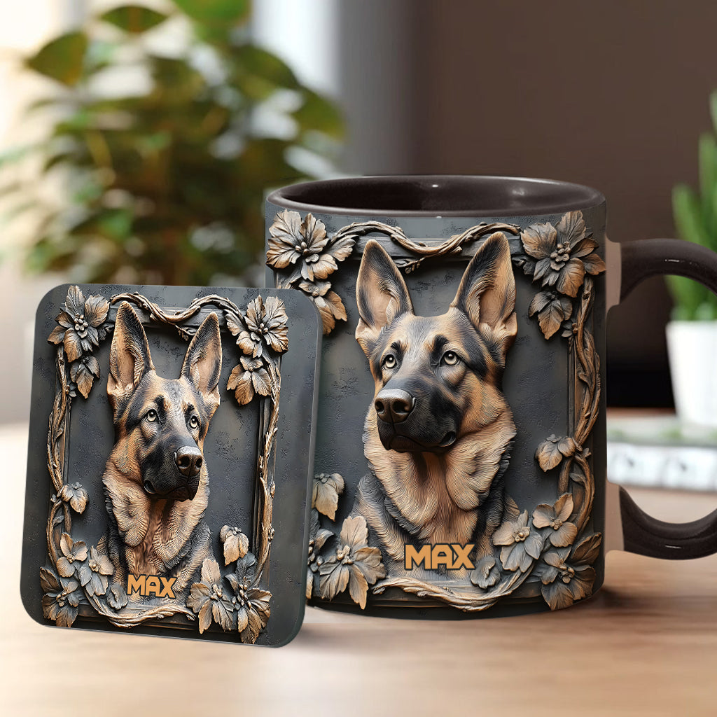 Starker Deutscher Schäferhund – Personalisierte Tasse mit Hundemotiv