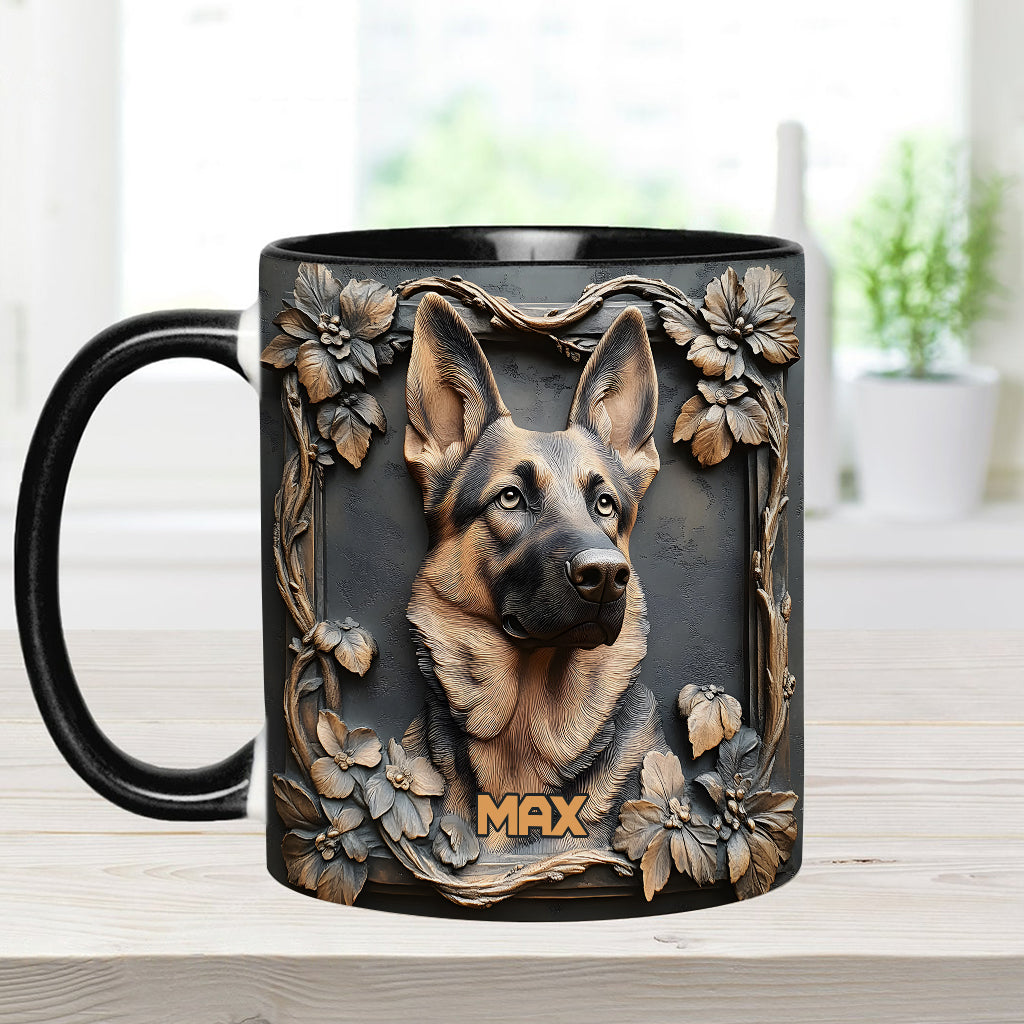 Starker Deutscher Schäferhund – Personalisierte Tasse mit Hundemotiv