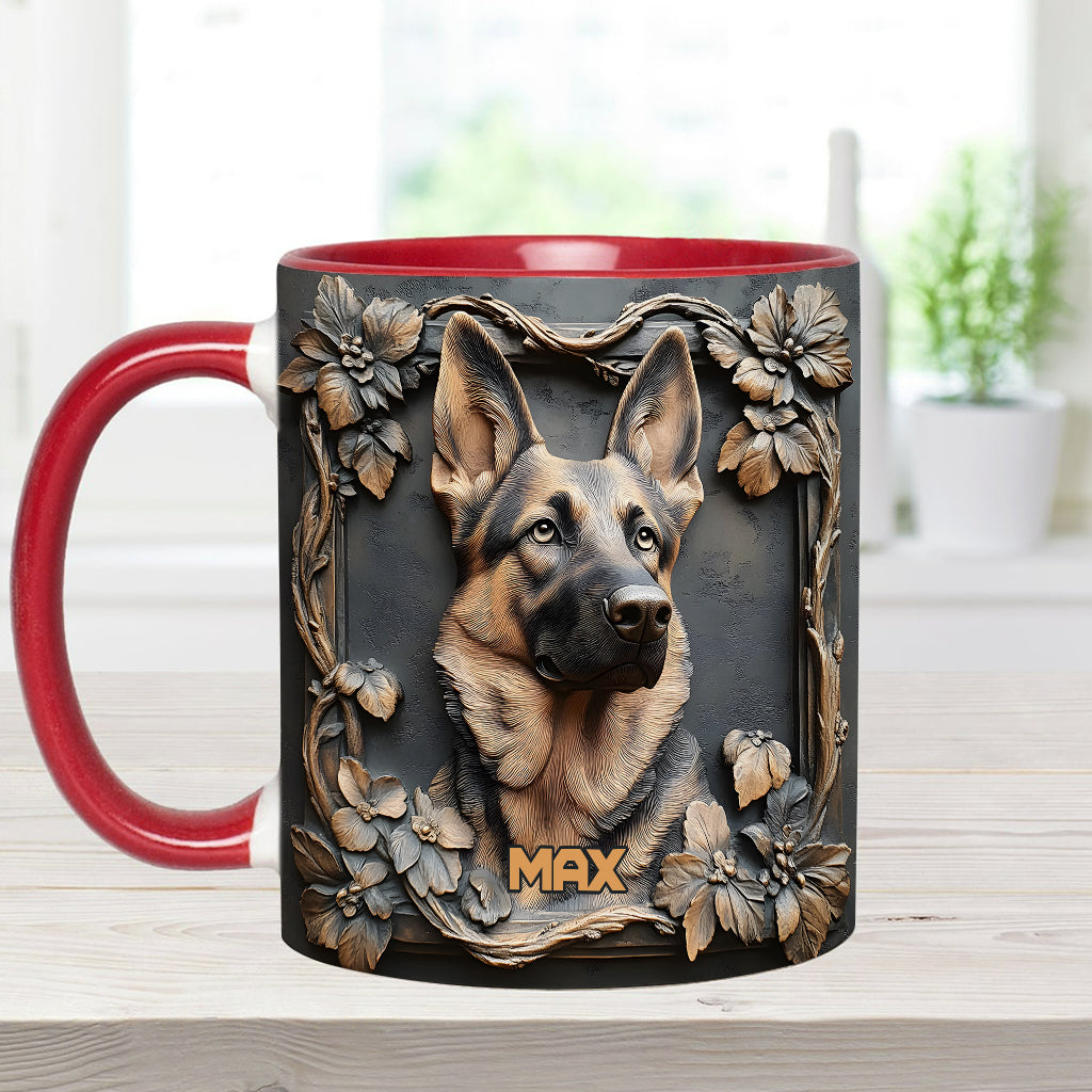 Starker Deutscher Schäferhund – Personalisierte Tasse mit Hundemotiv