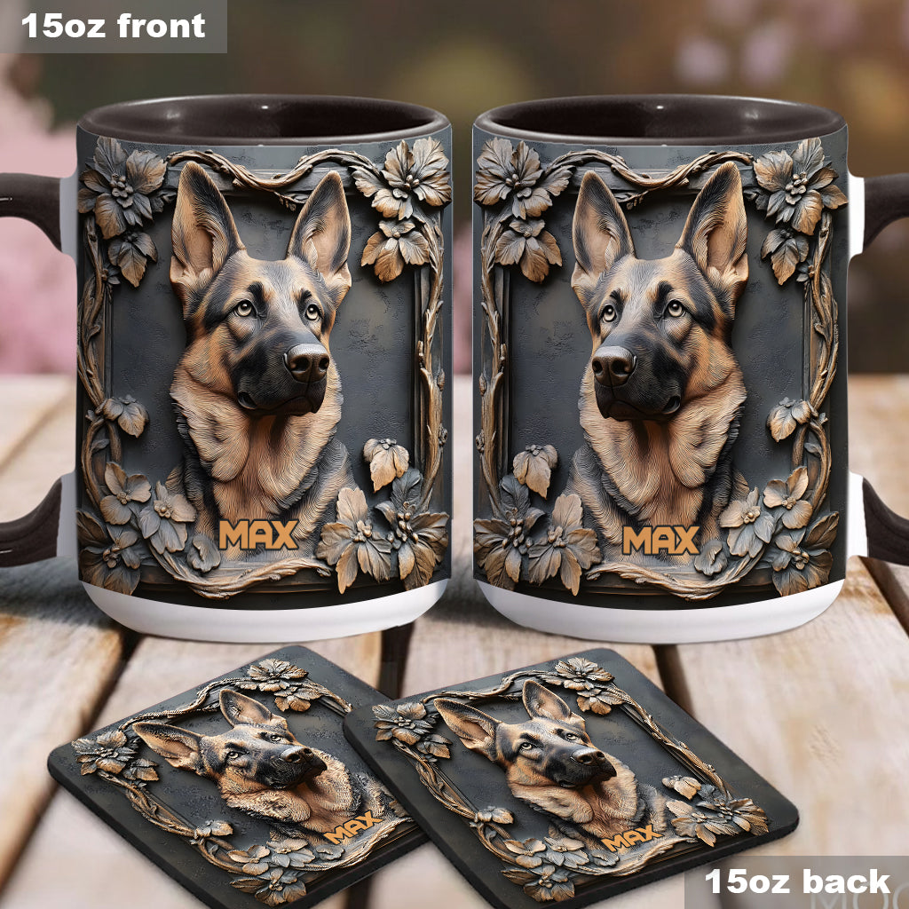 Starker Deutscher Schäferhund – Personalisierte Tasse mit Hundemotiv